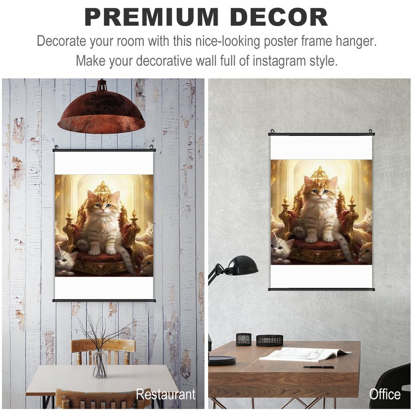 Canvas Hanging Poster with Scrolls-16"x24"/ 40x60cm