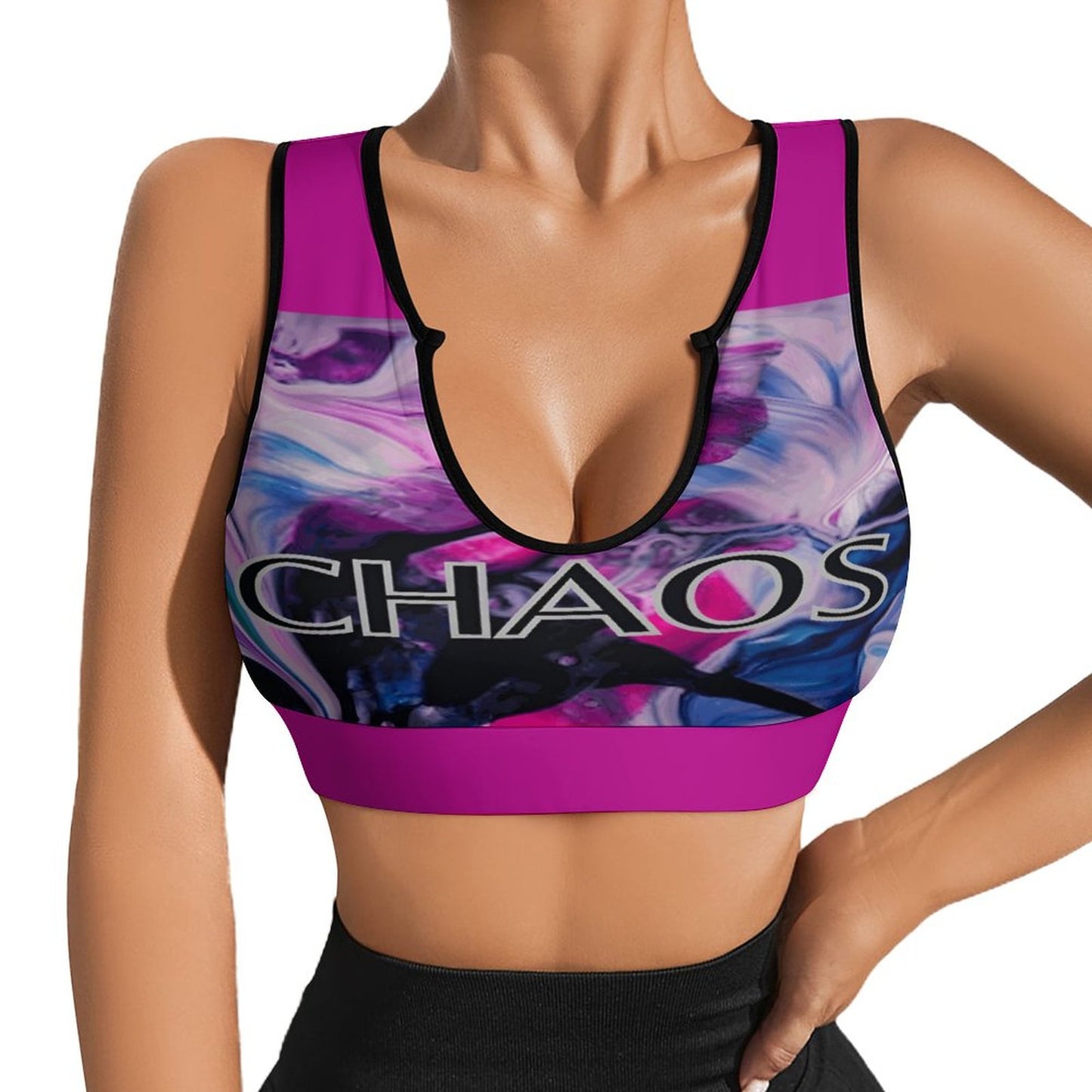 CHAOS Yoga Tank Top (pink)-SMALL-2XL