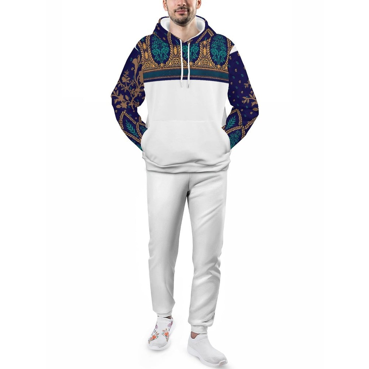 250gsm Imitation Cotton Hoodie & Joggers Set 4T03 (All-Over Printing)