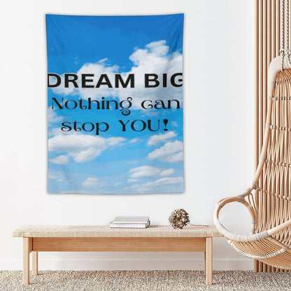 Wall Art with Vertical Tapestry