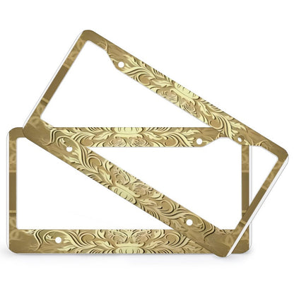 License Plate Frames with 4 Round Holes (1 Pair)