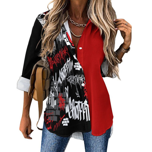 Women's Irregular Shirt B648 (All-Over Printing)