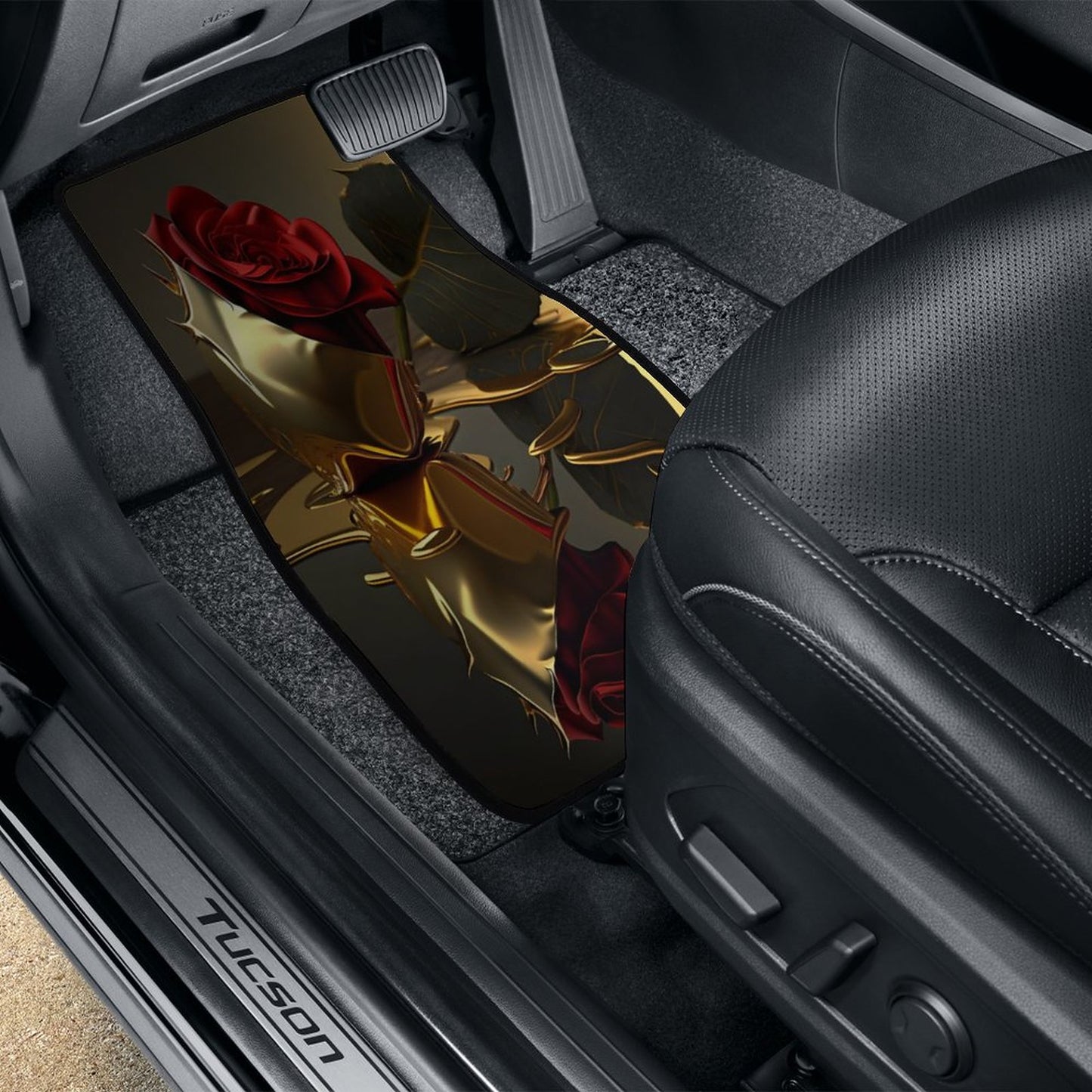 Car Mat Set of 4-ROSE ON GOLD