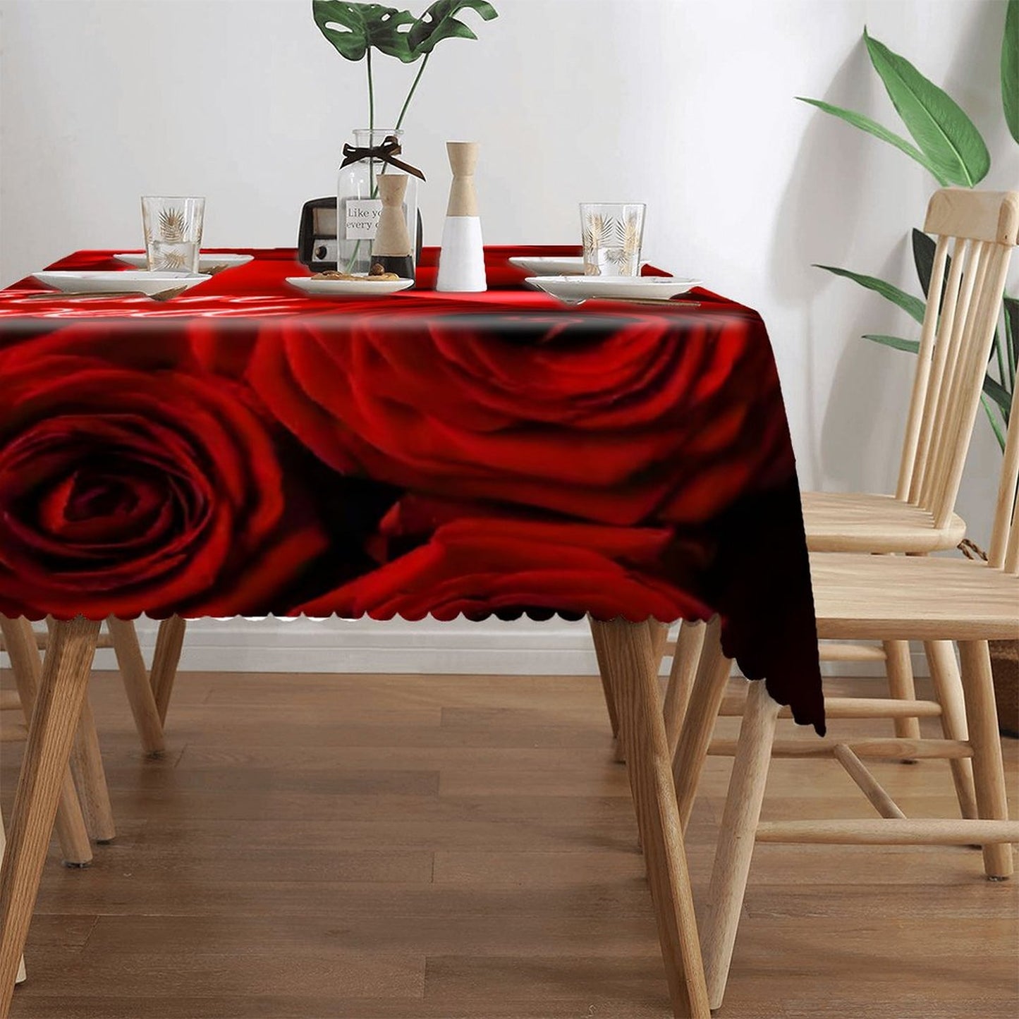 Kitchen Rectangular Tablecloth(One-sided Printing)