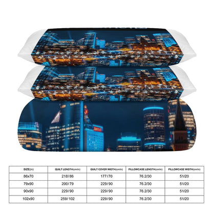 3-Piece Bedding Set-86"×70"/ 218×177cm (Dual-sidede Printing)