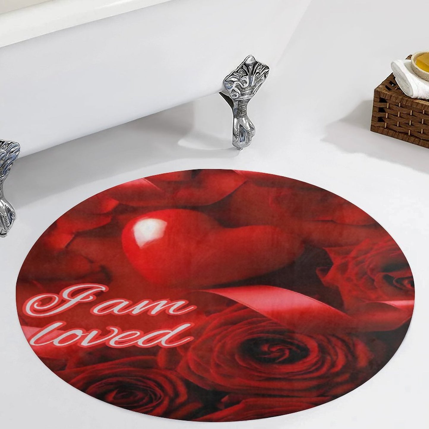 Round Coral Velvet Warm Floor Mat