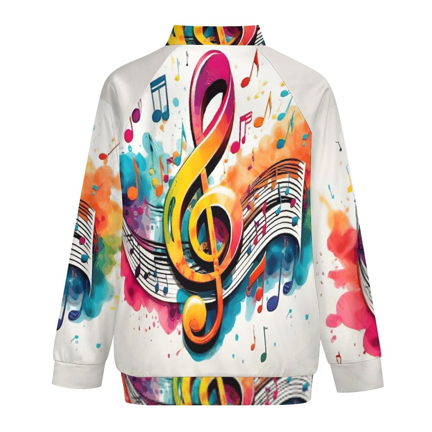 MUSIC GRAFFITI Raglan Zipper Jacket-SMALL-5XL