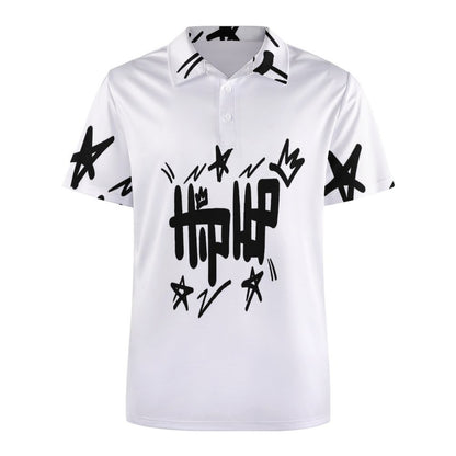 Custom Polo Shirts with All-Over printing Design Straight B612