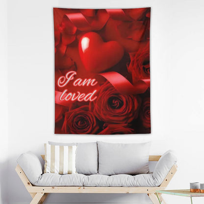 Wall Art with Vertical Tapestry