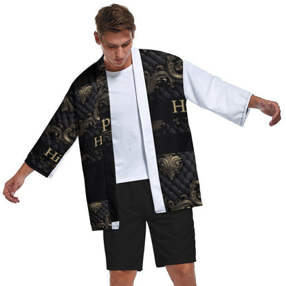 Drop Shoulder Male Kimono Cardigan ZS904 (All-Over Printing)