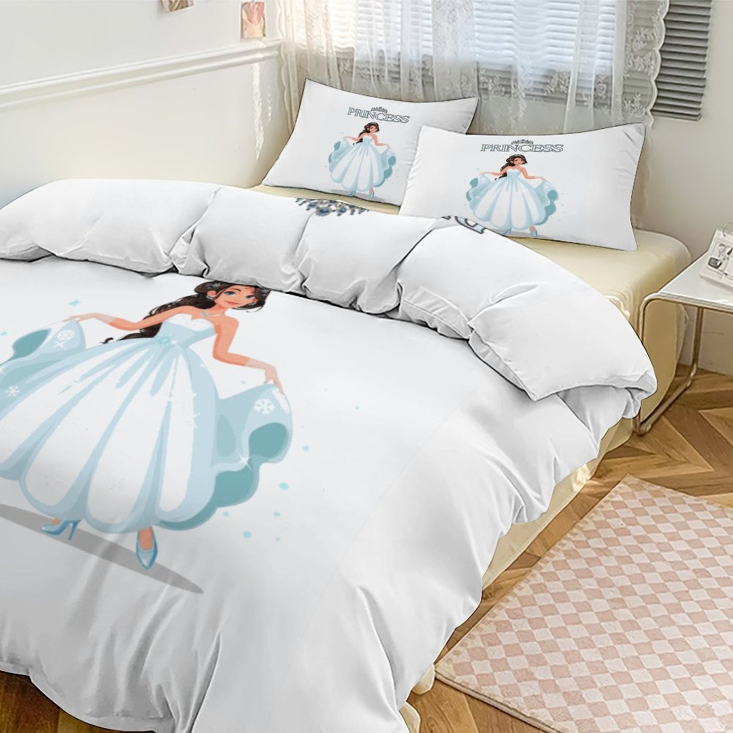 3-Piece Bedding Set-90"x90"/ 229x229cm (Dual-sided Printing)