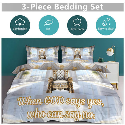 3-Piece Bedding Set-102"x90"/ 259x229cm (Dual-sided Printing)