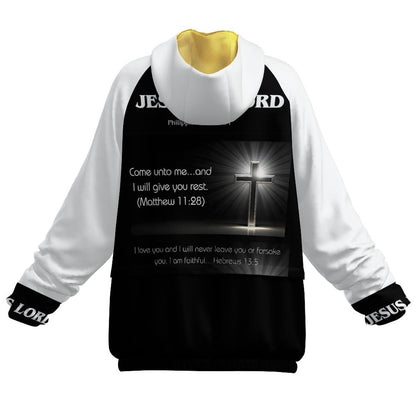 Double-Layered Hoodie with Pockets(All-Over Printing)