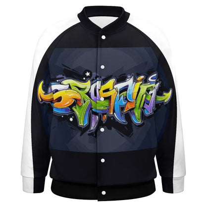 COLORFUL GRAFFITI Men's Baseball Jacket-*2XS-6XL