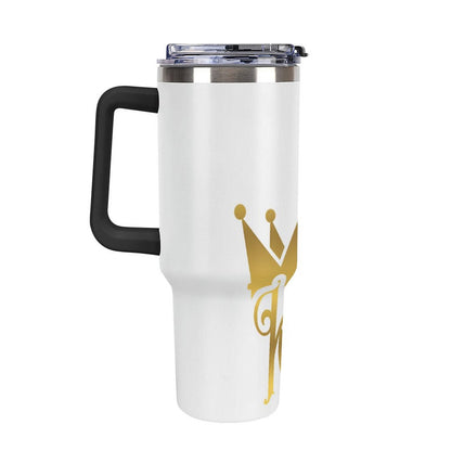 40oz Insulated Tumbler with Handle and Straw
