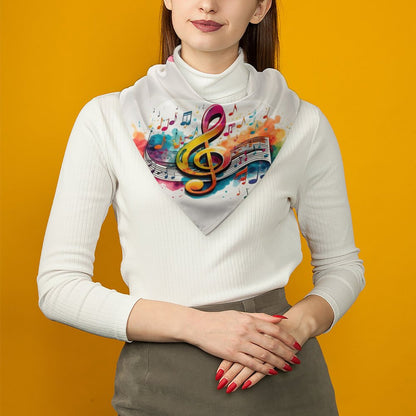 MUSIC GRAFFITI Square Scarf-imitated Silk-2 Sizes