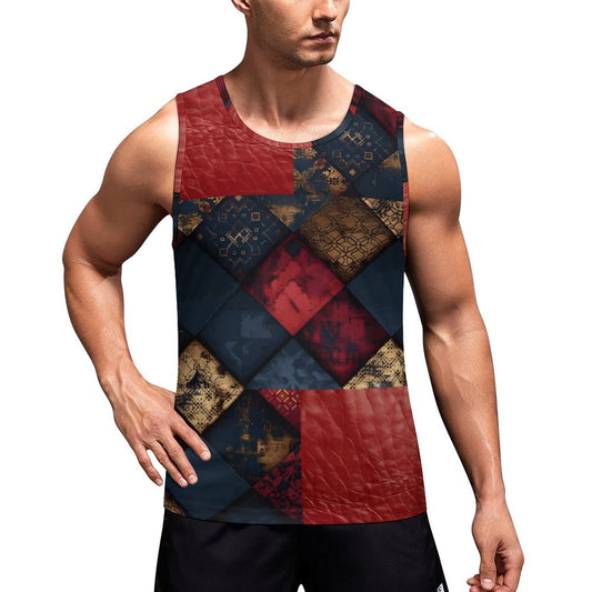 TRIANGLES & LEATHER Men's Tank Top-SMALL-5XL