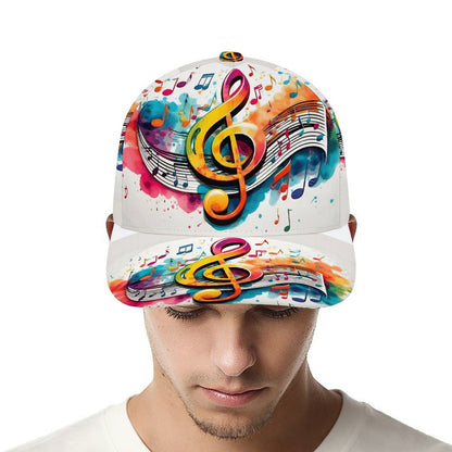 MUSIC GRAFFITI Bent Fitted Cap