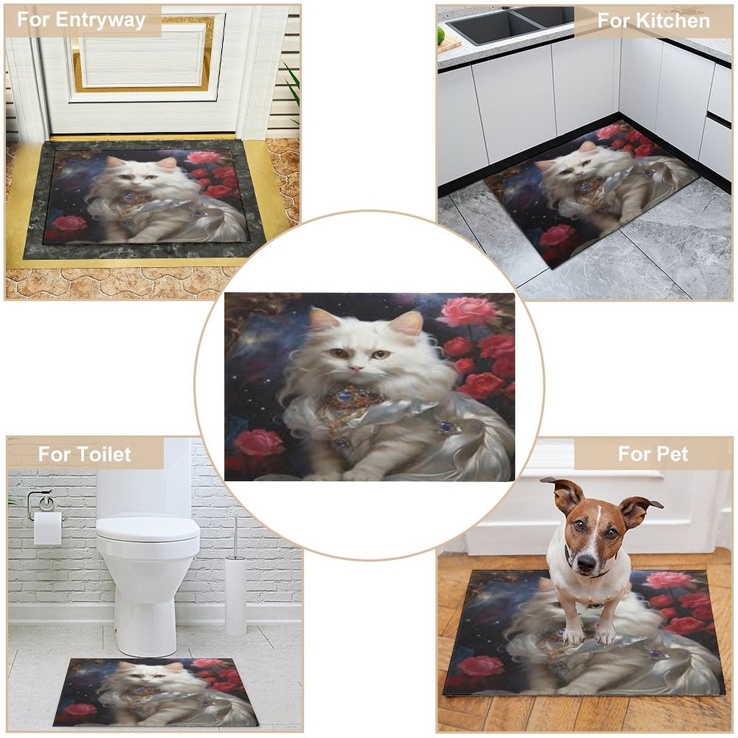 Crystal Velvet Bedroom Floor Mat