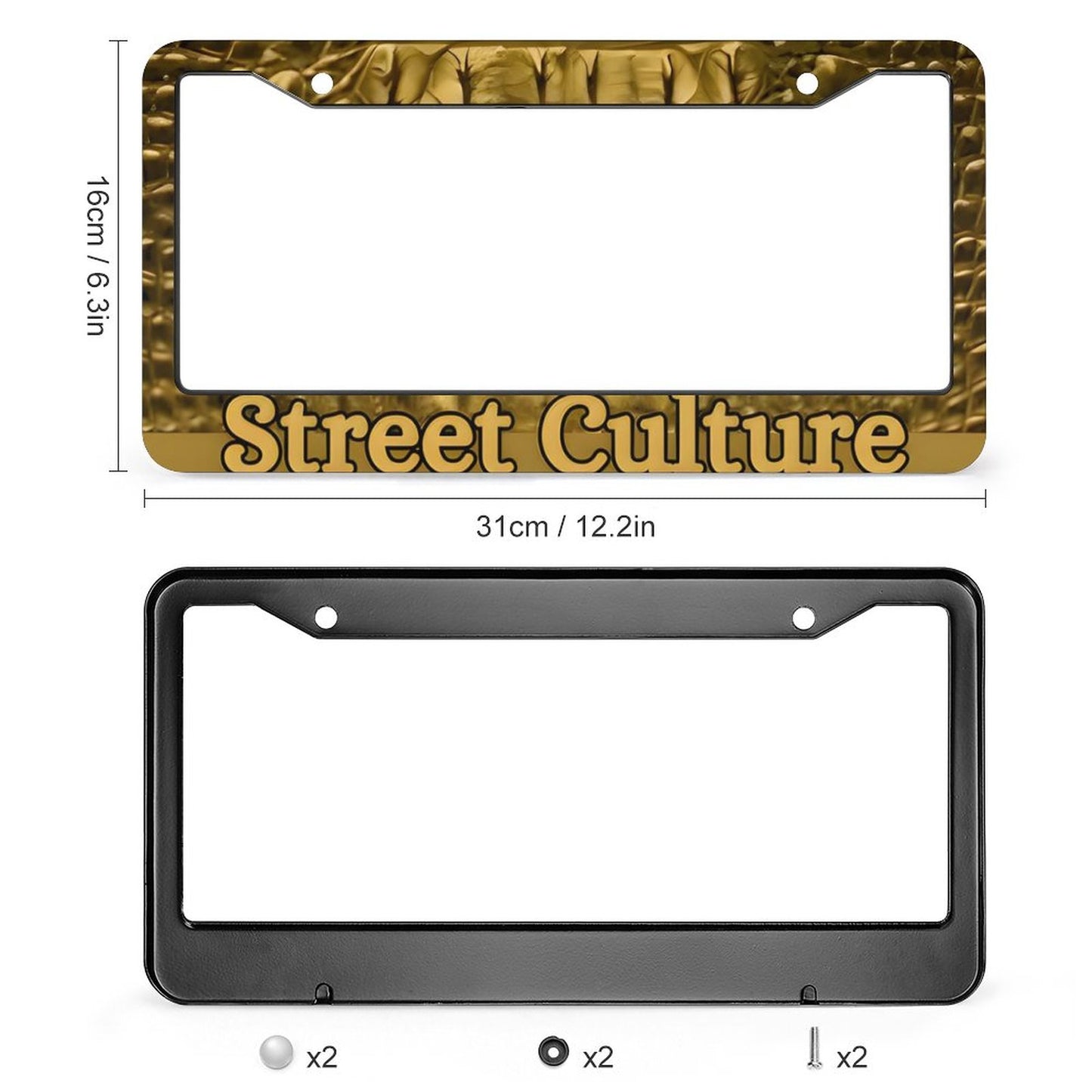 STREET CULTURE Alligator License Plate Frame