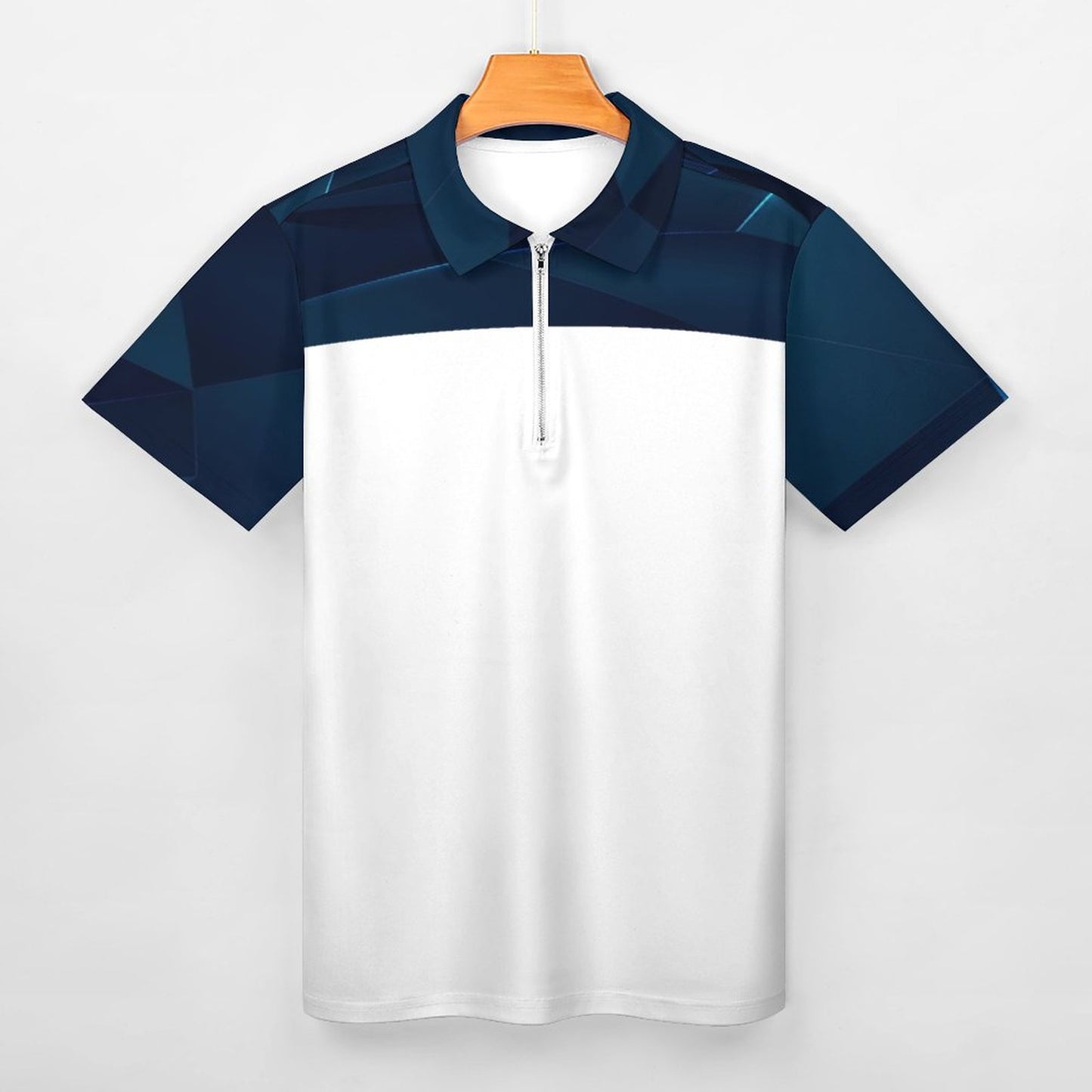 Men's Short Sleeve POLO Shirt with Zipper B470 (All-Over Printing)
