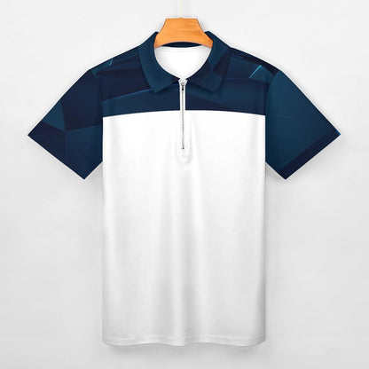 Men's Short Sleeve POLO Shirt with Zipper B470 (All-Over Printing)