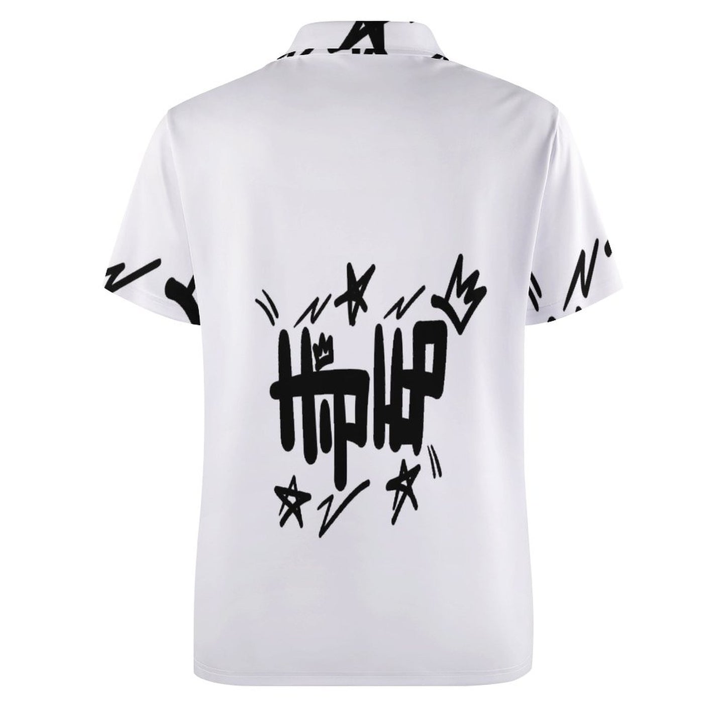 Custom Polo Shirts with All-Over printing Design Straight B612