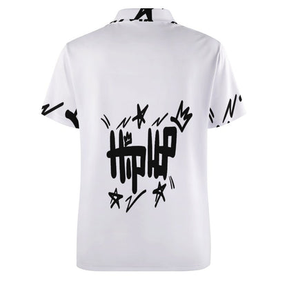 Custom Polo Shirts with All-Over printing Design Straight B612