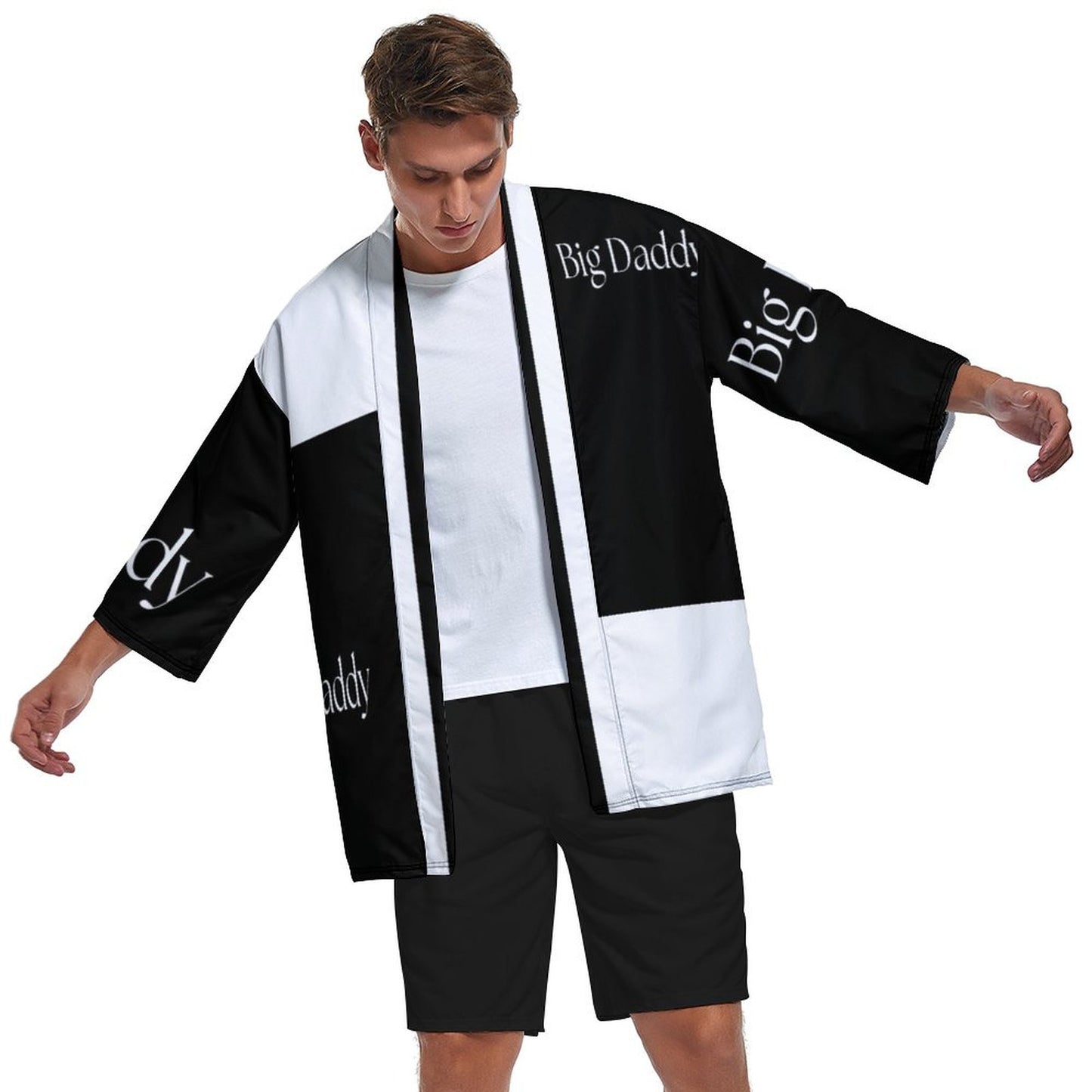 Drop Shoulder Male Kimono Cardigan-BIG DADDY