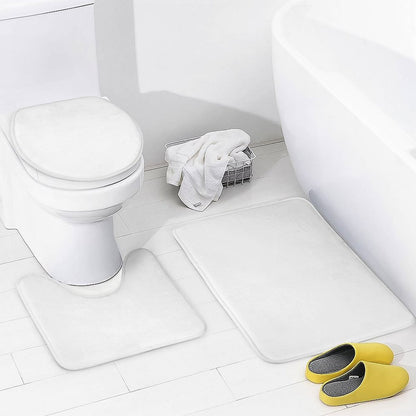 Shower Curtain Set with 3 Rugs