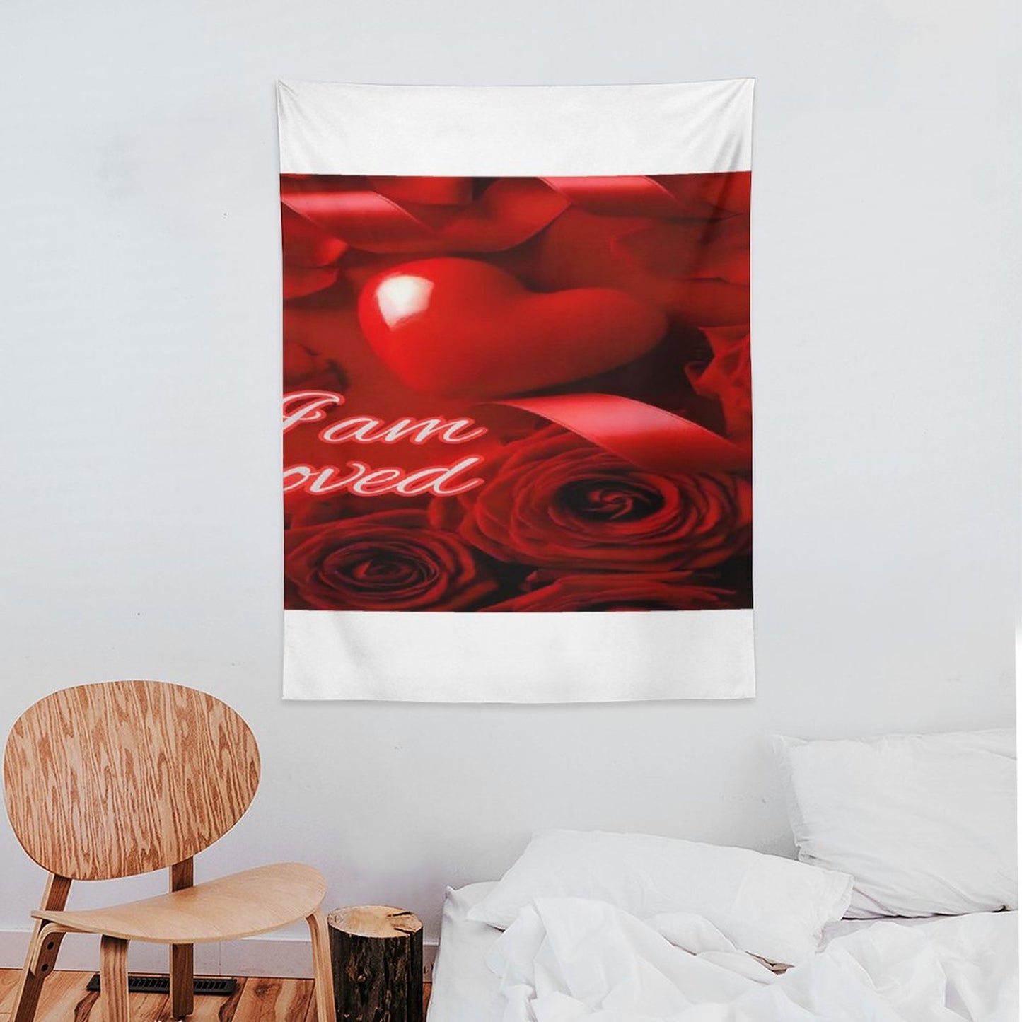 Wall Art with Vertical Tapestry