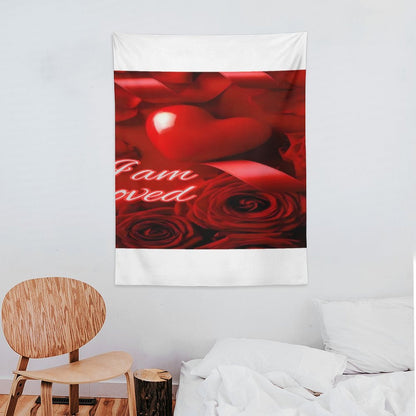 Wall Art with Vertical Tapestry