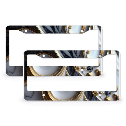 License Plate Frames with 4 Round Holes (1 Pair)