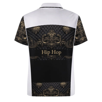 Custom Polo Shirts with All-Over printing Design Straight B612