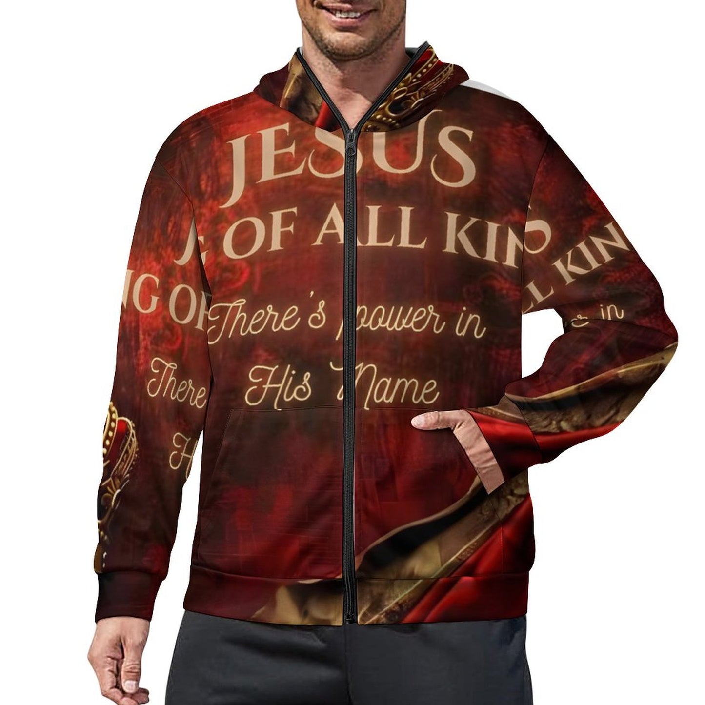 230gsm Custom Zip up Hoodie(All-Over Printing)