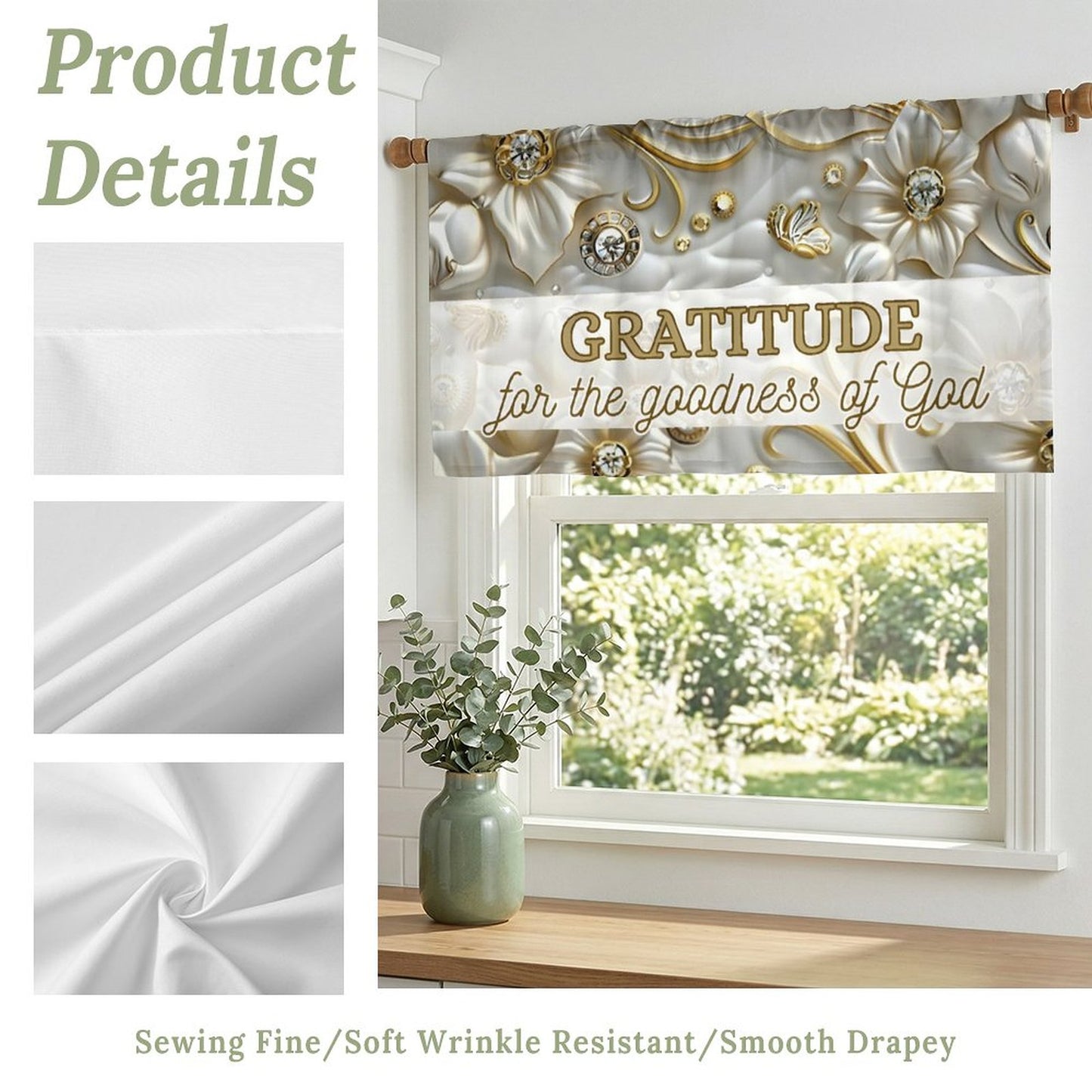 Short Window Curtains(All-Over Printing)