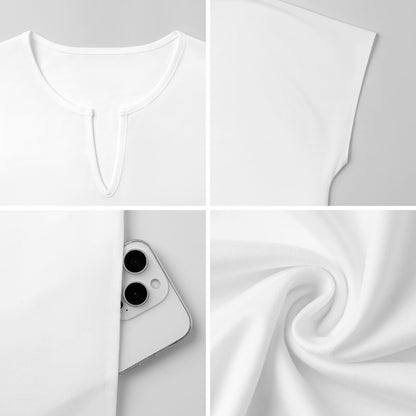 200gsm Women's Casual V Neck Dress(All-Over Printing)