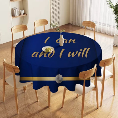 Round Tablecloth on Round Table