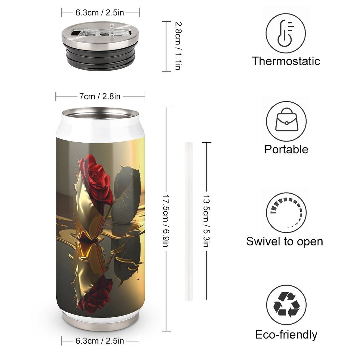ROSE IN GOLD Stainless Steel Thermos Tumbler 500ML
