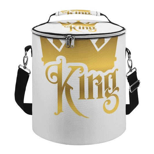 Round Collapsible Insulated Cooler Bag with Shoulder Strap A018 (All-Over Printing)