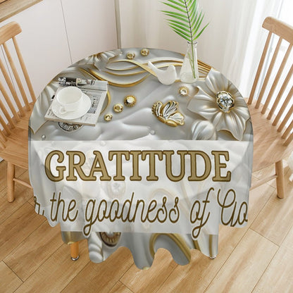 Round Tablecloth on Round Table