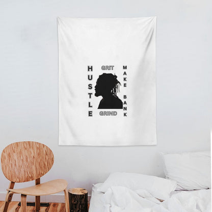Wall Art with Vertical Tapestry
