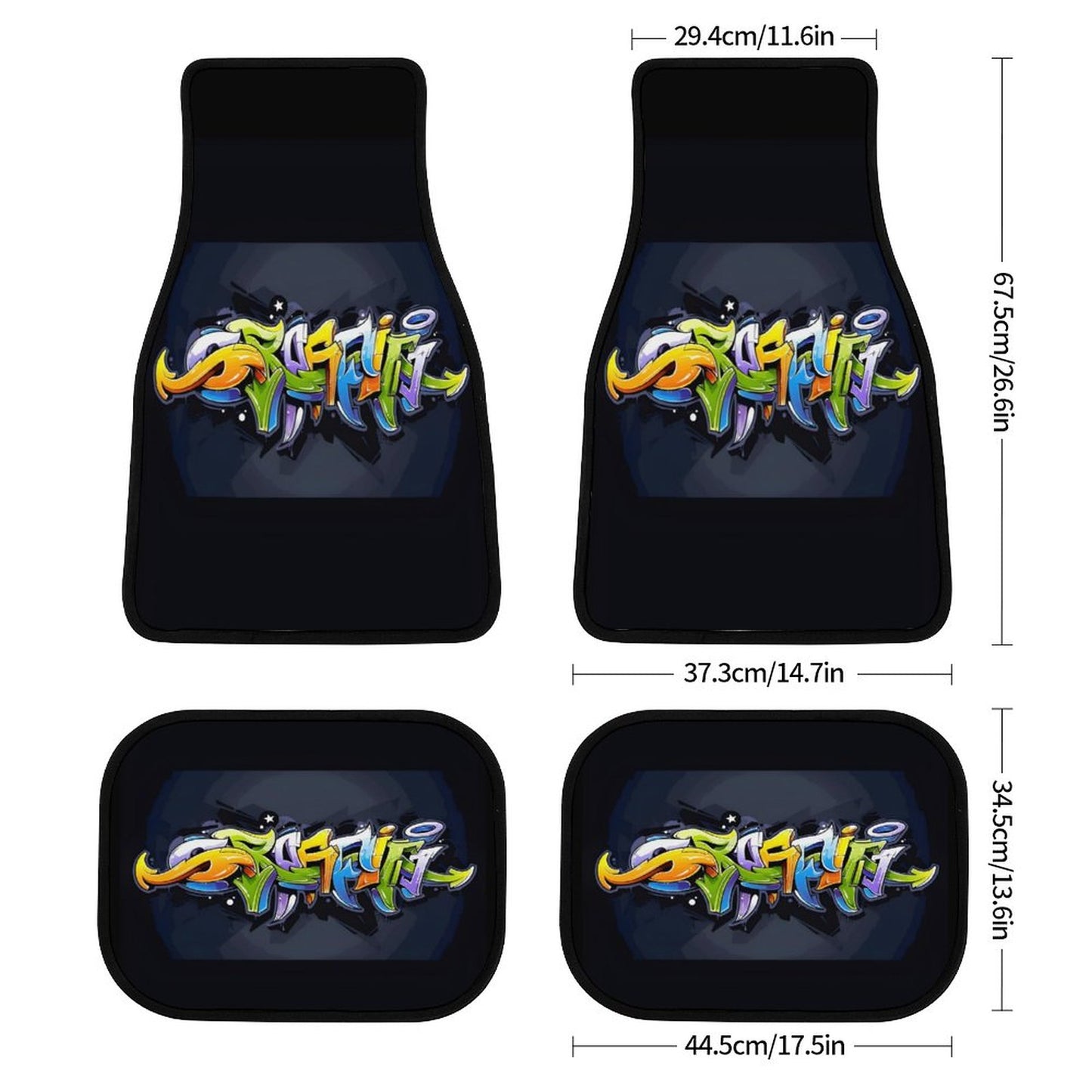 Car Mat Set of 4-GRAFFITI