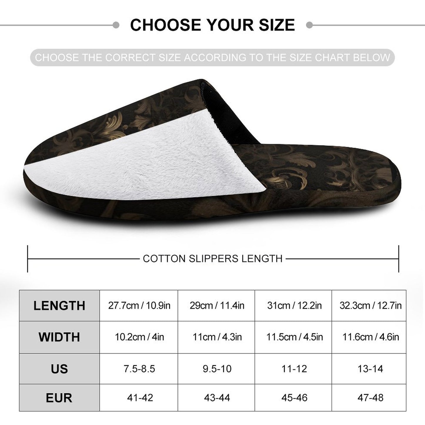Flannel Men's Cotton Slippers