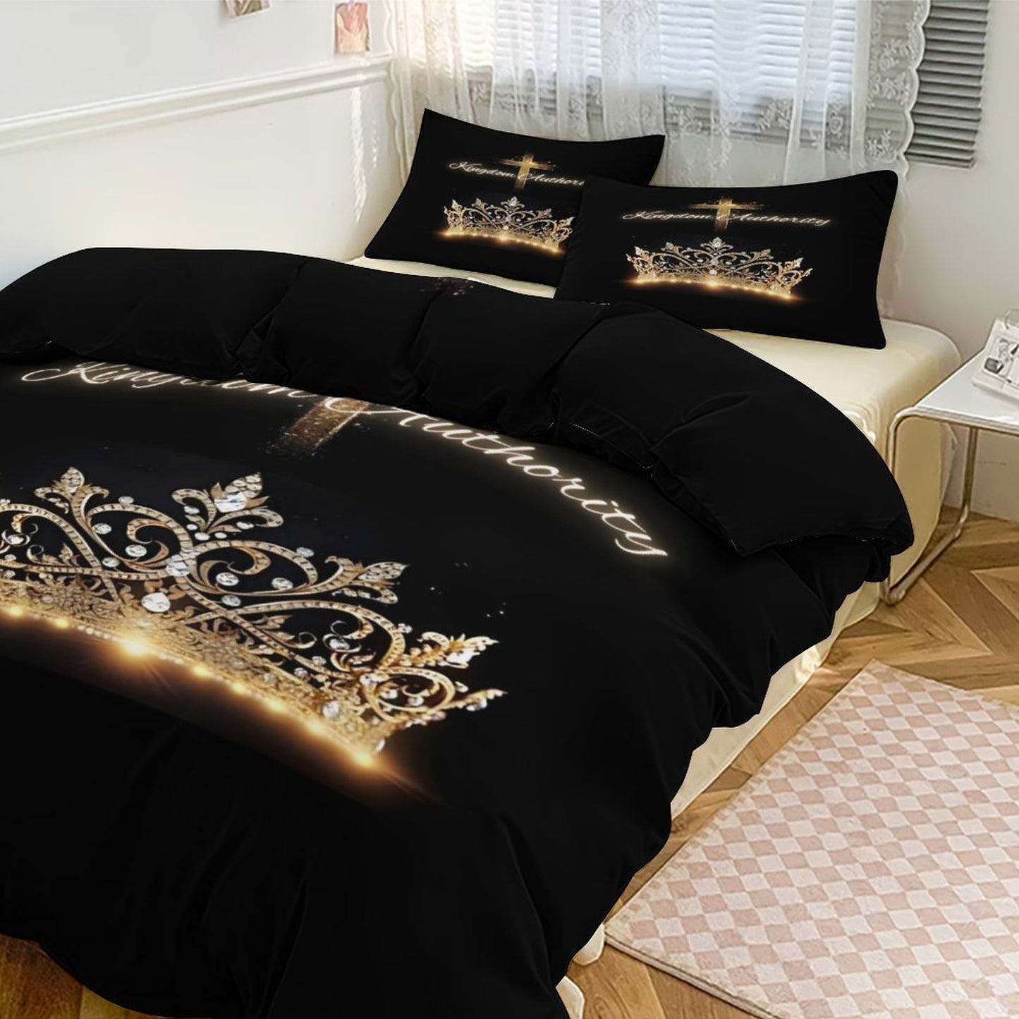 3-Piece Bedding Set-102"x90"/ 259x229cm (Dual-sided Printing)