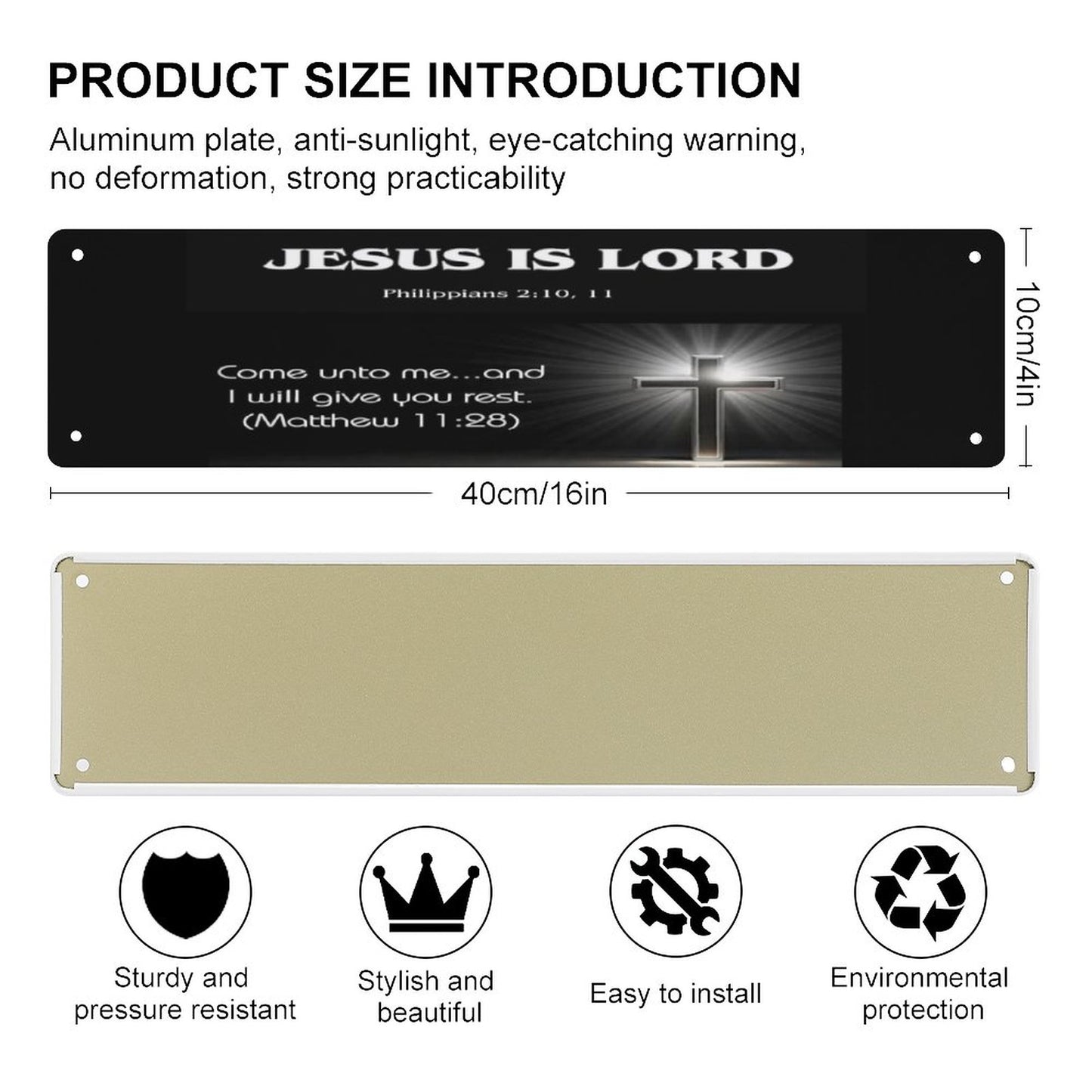 Slim Metal Tin Sign