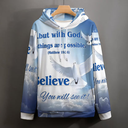 230gsm Hoodie for Women with Double-layer Cap (All-Over Printing)
