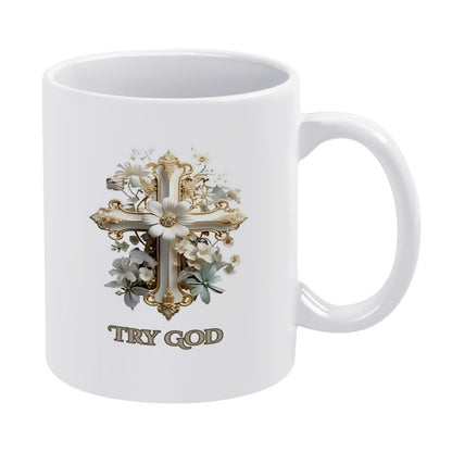 11oz White Mug-TRY GOD