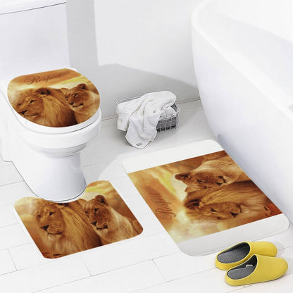 Coral Velvet Restroom Rug Set of 3-15.7"x23.6"/ 40x60cm