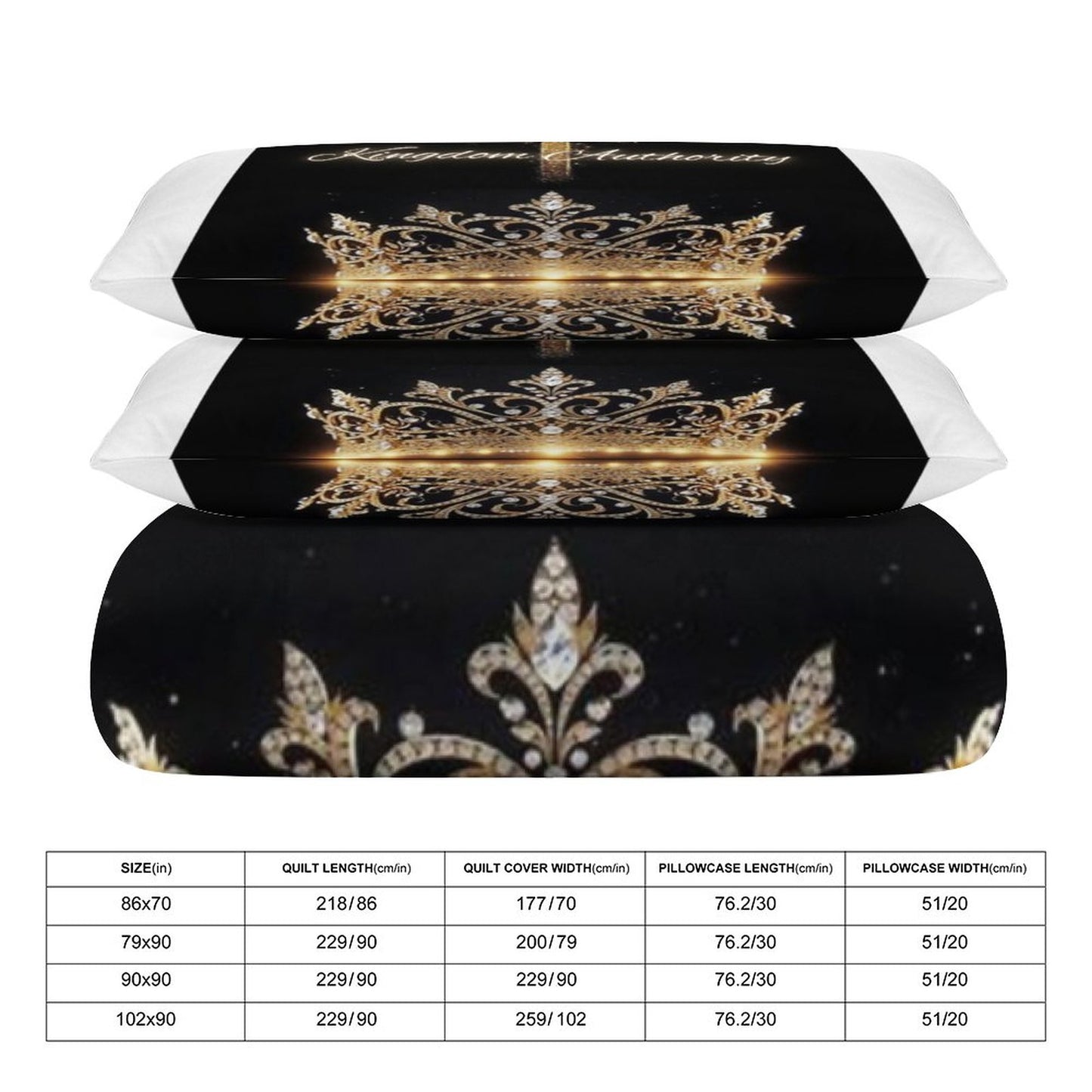 3-Piece Bedding Set-86"×70"/ 218×177cm (Dual-sideded Printing)